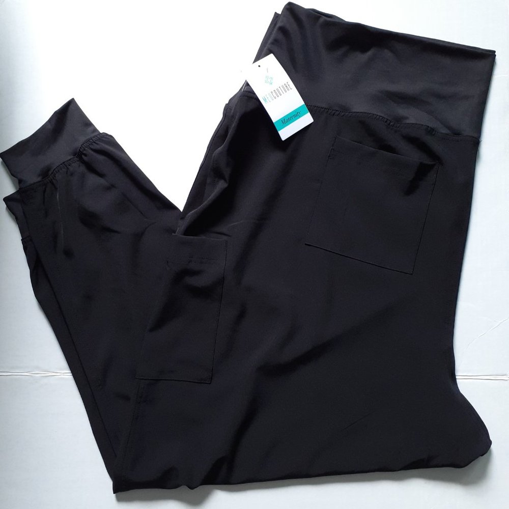 NWT Med Couture Maternity Jogger in Black Size 3XL